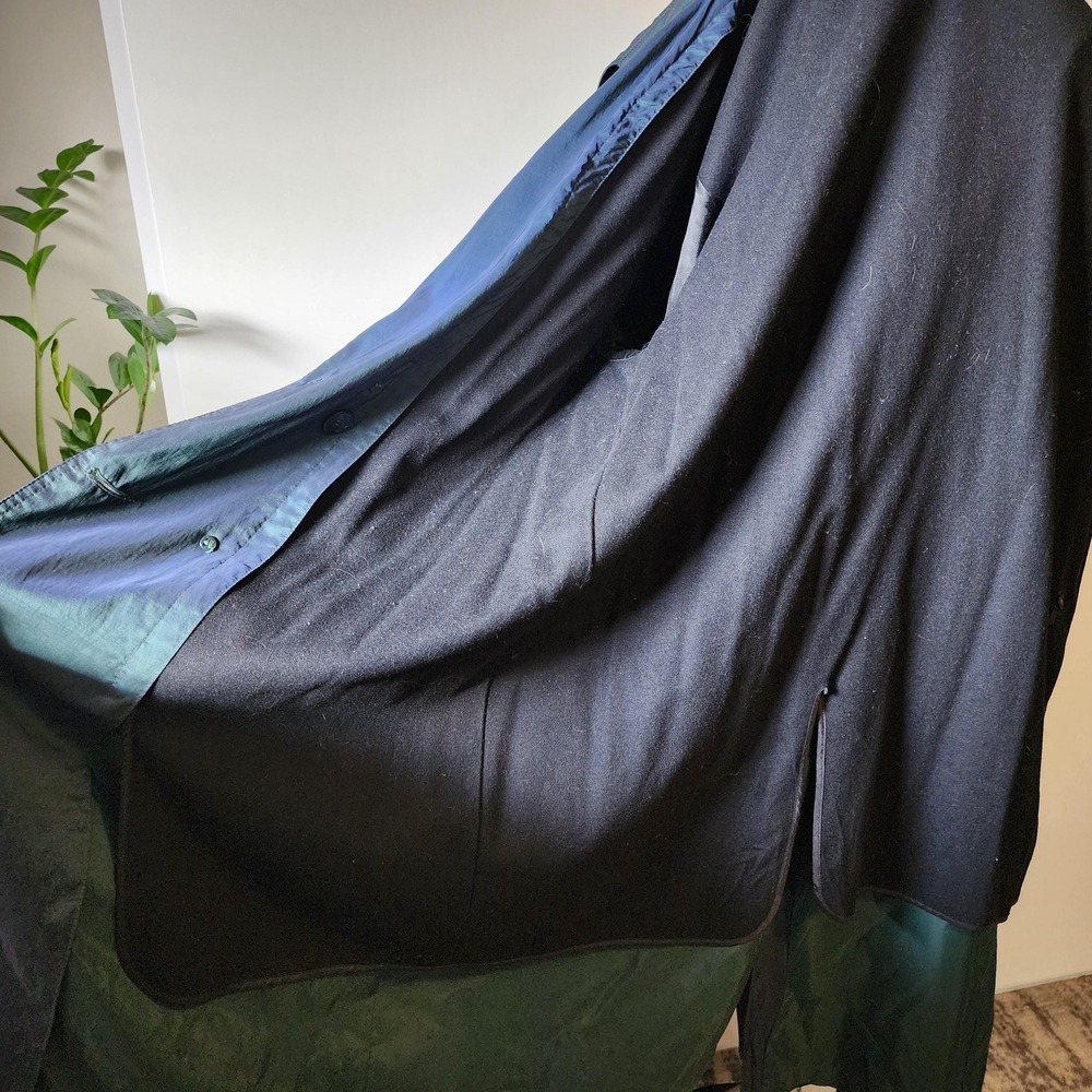 Forecaster of Boston Blue Green Iridescent Trench Coat Removable Liner 13/14 - Picture 5 of 11